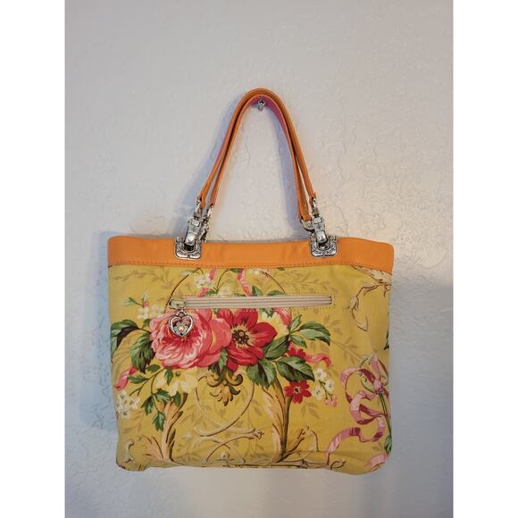 Brighton Jodi Leather Handbag Purse‎ Orange Reversible French Country Romantic - Picture 16 of 16